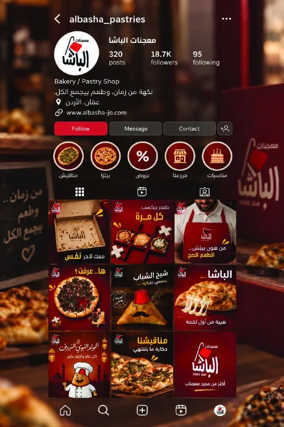 Albasha Pastries social content