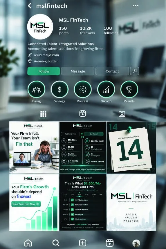 MSL FinTech Instagram feed