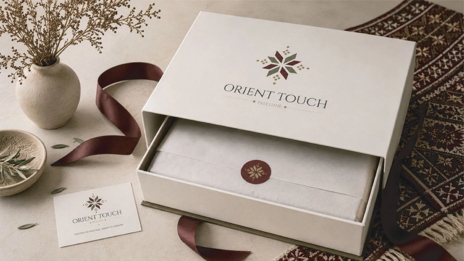 Orient Touch gift box with Palestinian embroidery