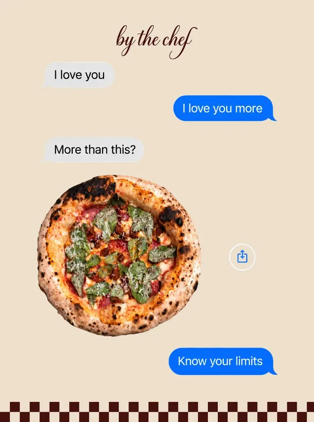 By The Chef — “I love you more” chat post