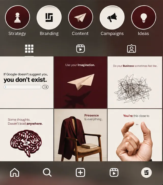 ISOCIALS social media content grid
